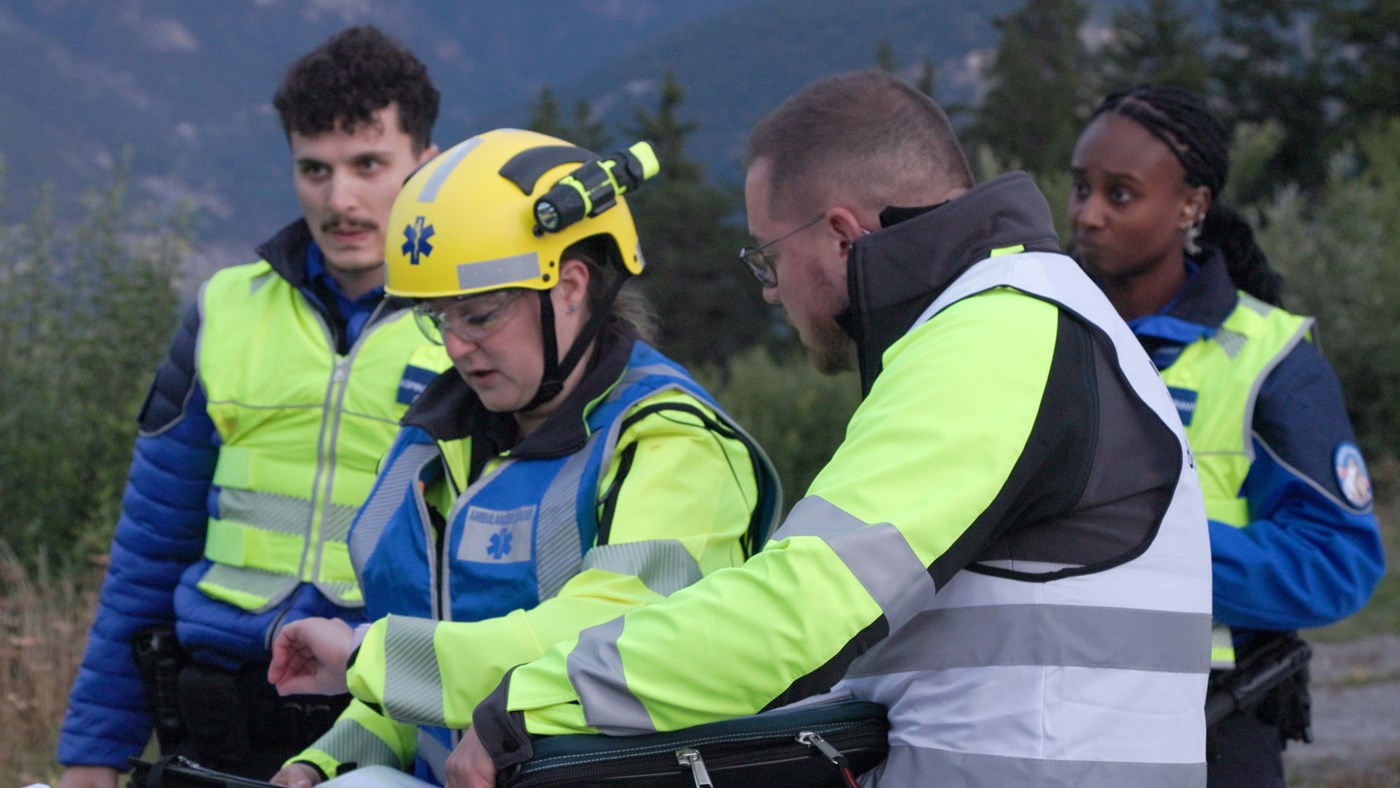 Étudiants ambulanciers: exercice grandeur nature