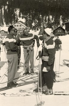 de g à d _ collo felli henri clivaz et bouby rombaldi [mediaCopyright: © Archives de la Bibliothèque de Crans-Montana ]